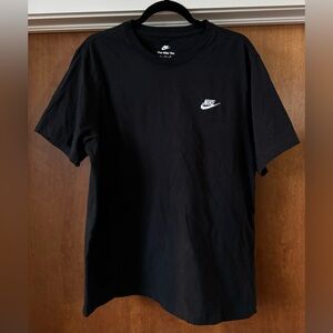 Nike Men's Black Tee with White Logo